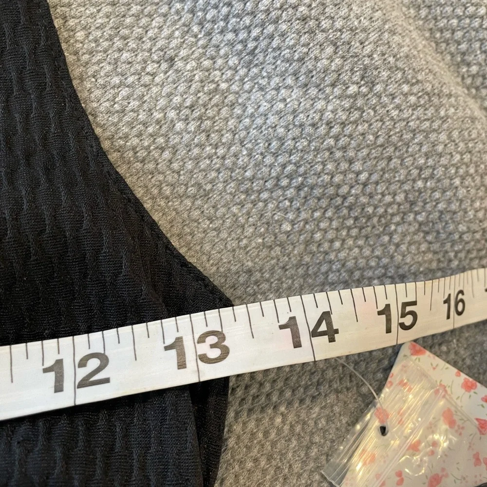 NWT Free People Black Skater‎ Dress With ivory Crochet Collar Size small - Picture 5 of 8